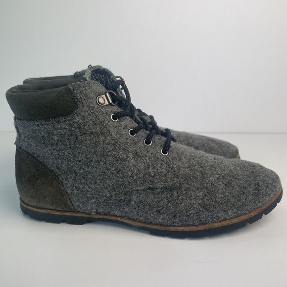 WOOLRICH Beebe Wool Lace Up Chukka Gray Winter Fall Hiking Boots Women's Size 7 - Picture 4 of 9